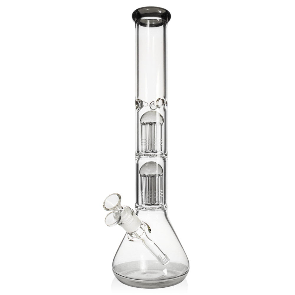Fat Buddha Glass Bong Double Tree Beaker Bong