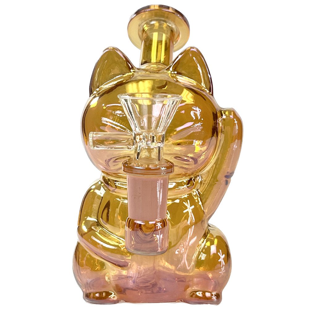 Fat Buddha Glass Bong Fortune Cat Bong