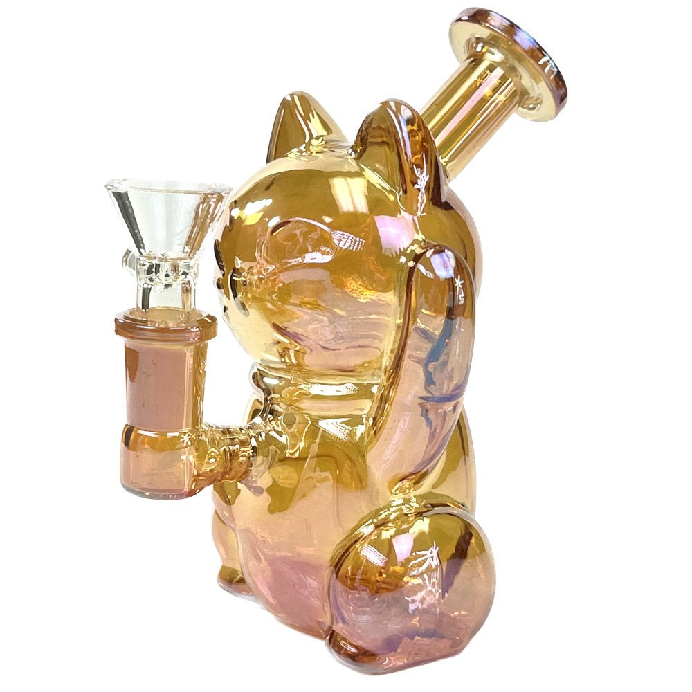 Fat Buddha Glass Bong Fortune Cat Bong