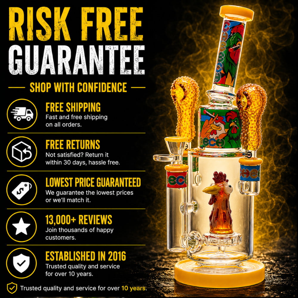 Cheech Glass Bong Fried Chicken Wings Bong