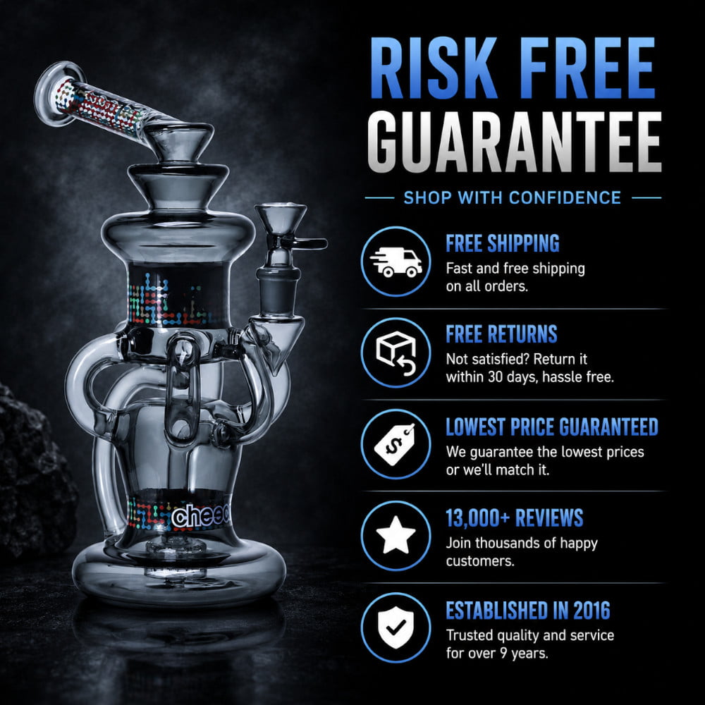 Cheech Glass Bong Full Function Recycler Bong