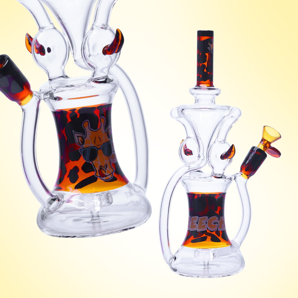 Cheech Glass Bong Giraffe Recycler Bong