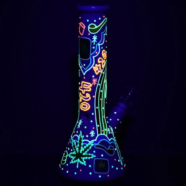 Fat Buddha Glass Bong Glow in the Dark 420 Bong