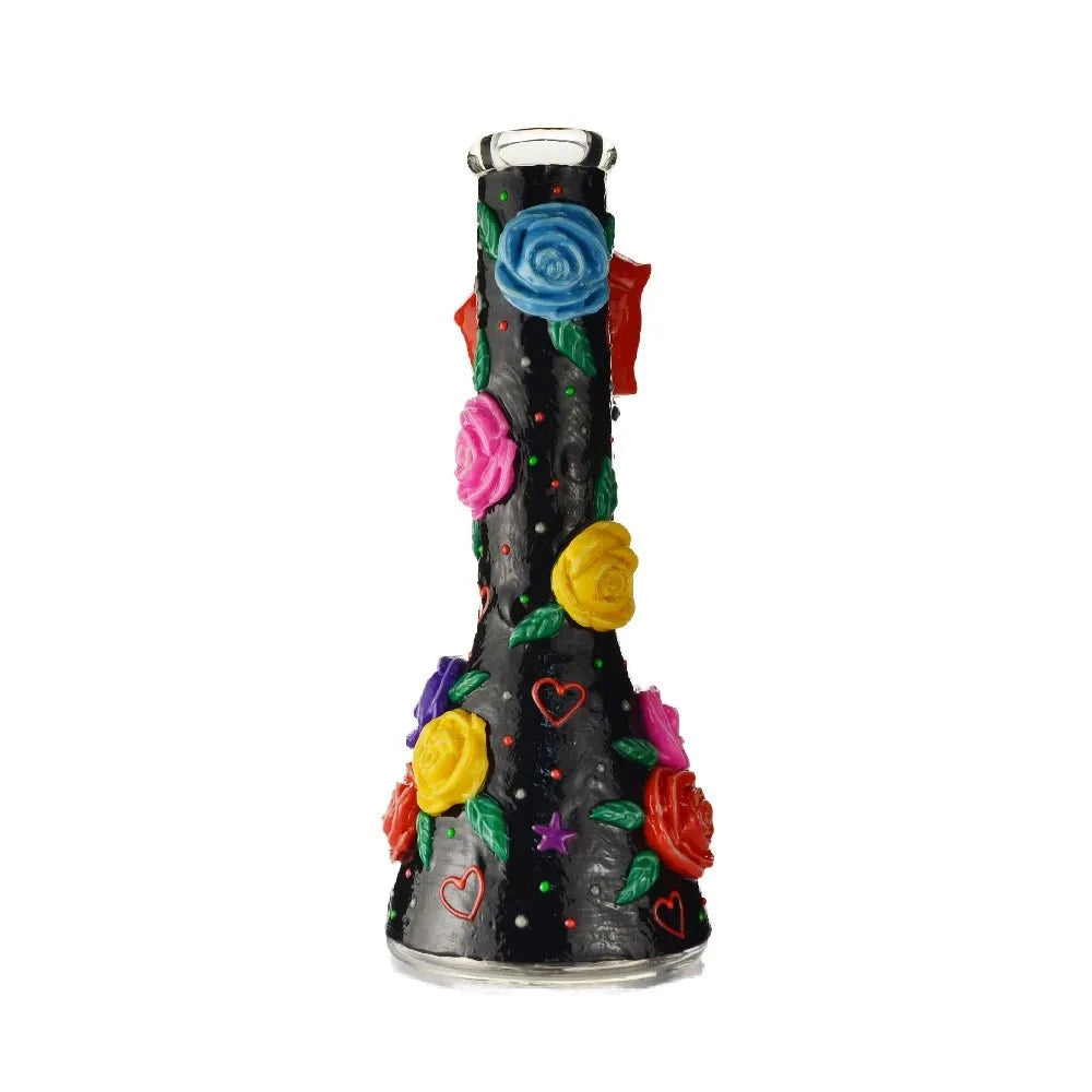 Fat Buddha Glass Bong Glow in the Dark Rose Bong