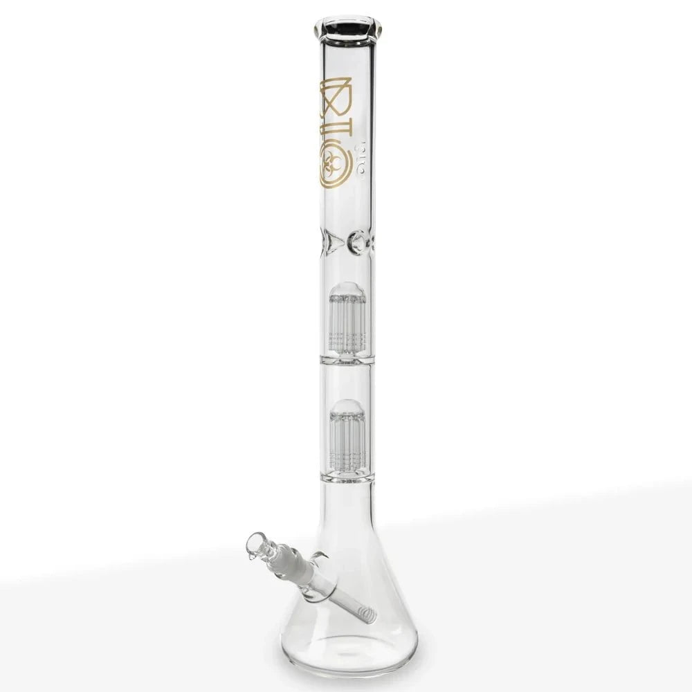Biohazard Bong Gold BIO Double Tree Beaker Bong