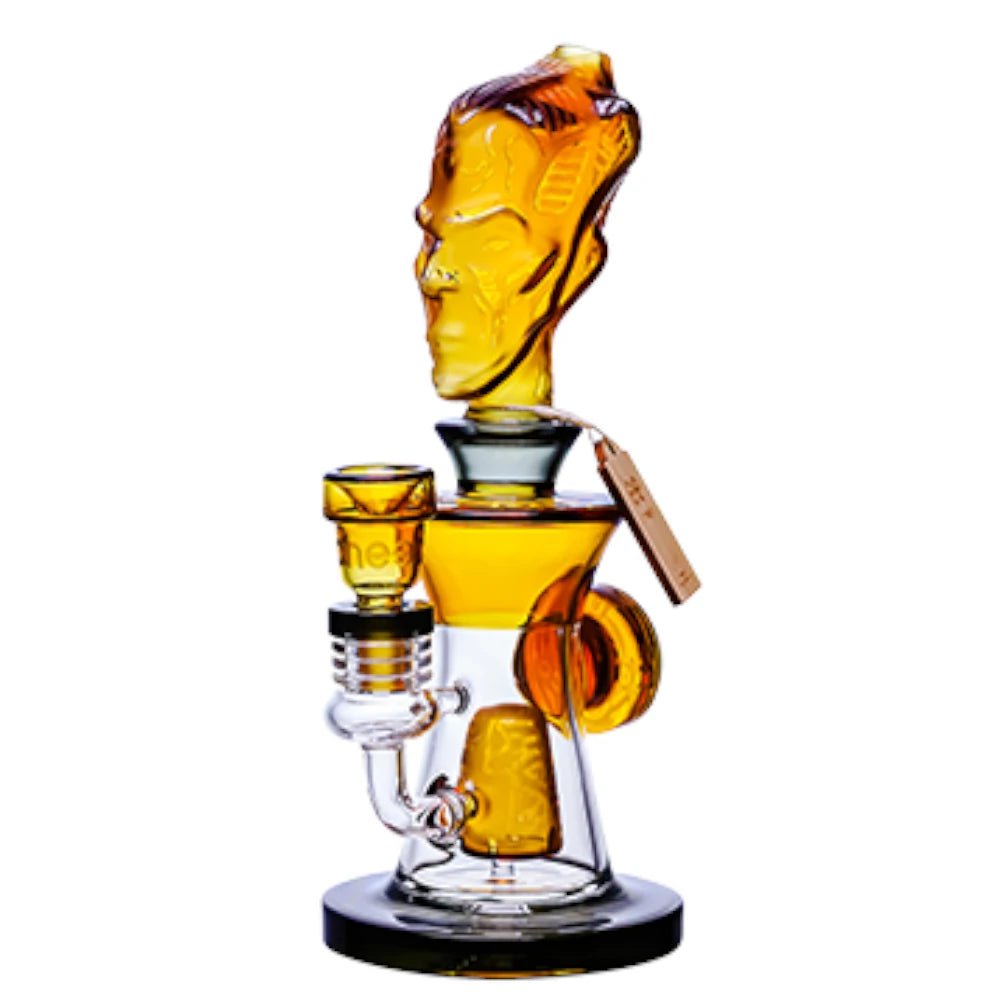 Cheech Glass Bong Gold Conscious Guru Water Pipe