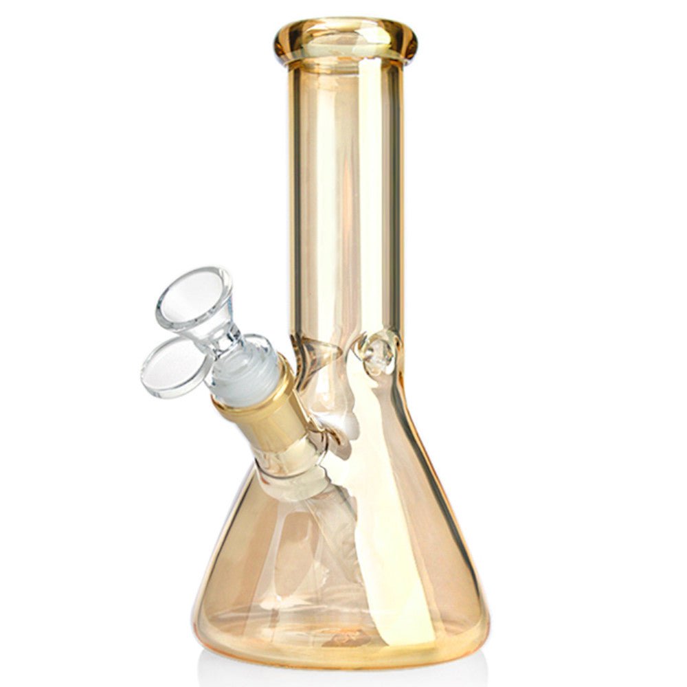 Fat Buddha Glass Bong Gold Crystal Beaker Bong