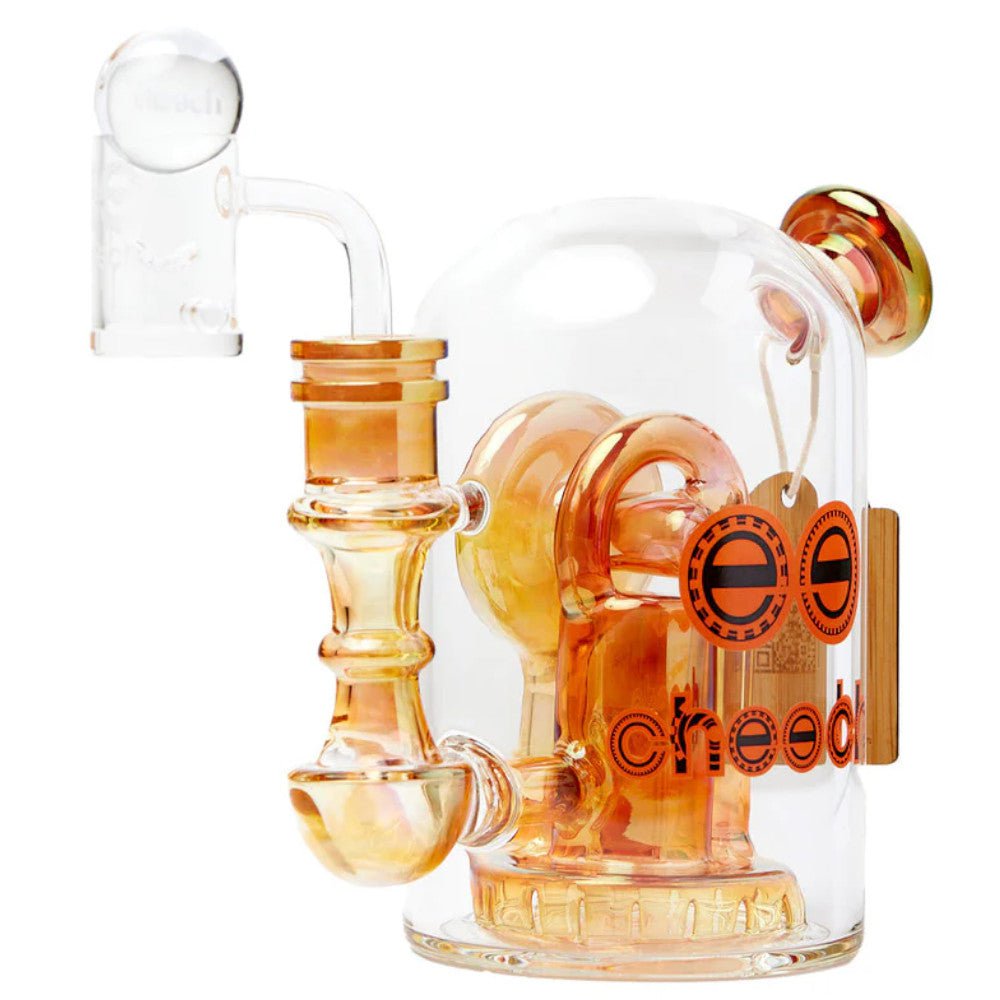 Cheech Glass Bong Gold The Fumed Machine Dab Rig