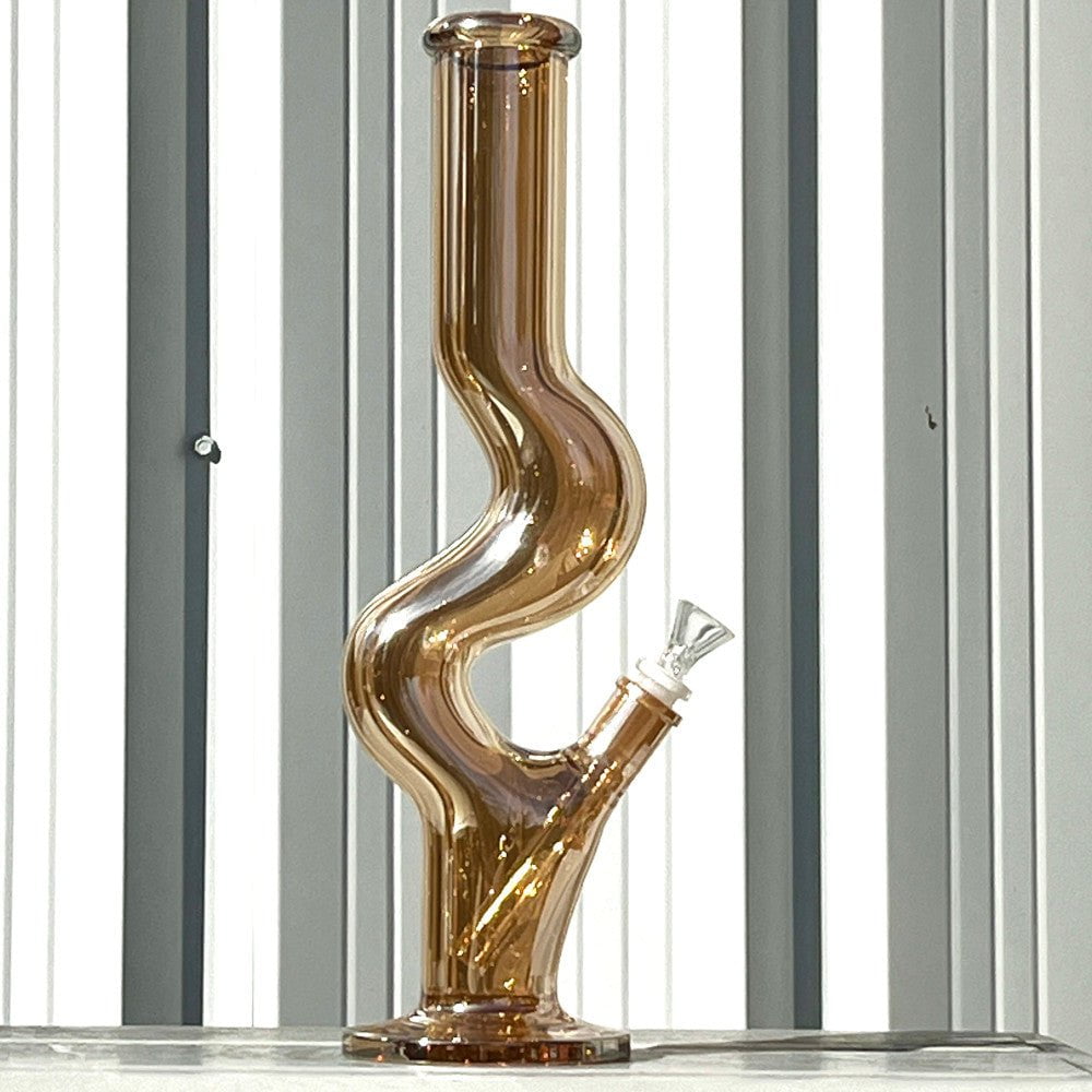 Fat Buddha Glass Bong Golden Wave Bong