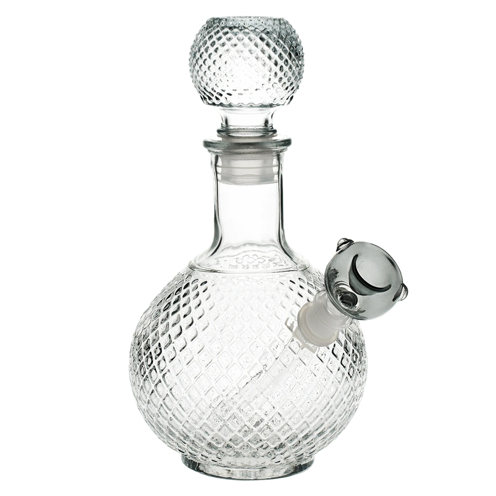 Fat Buddha Glass Bong Gray Vintage Cruet Decanter Bong