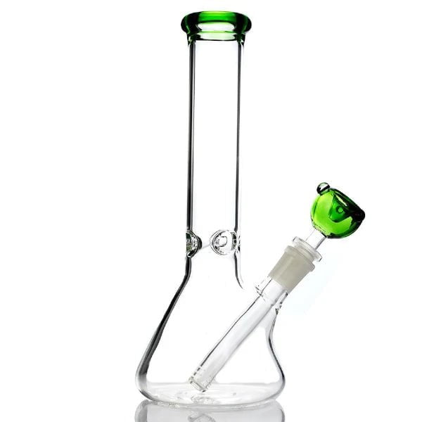 Fat Buddha Glass Bong Green 10 Inch Beaker Bong