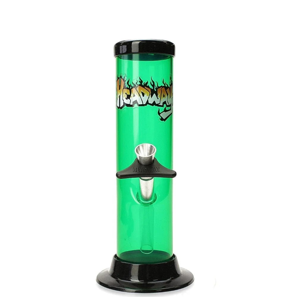 Fat Buddha Glass Bong Green 6 Inch Plastic Straight Bong