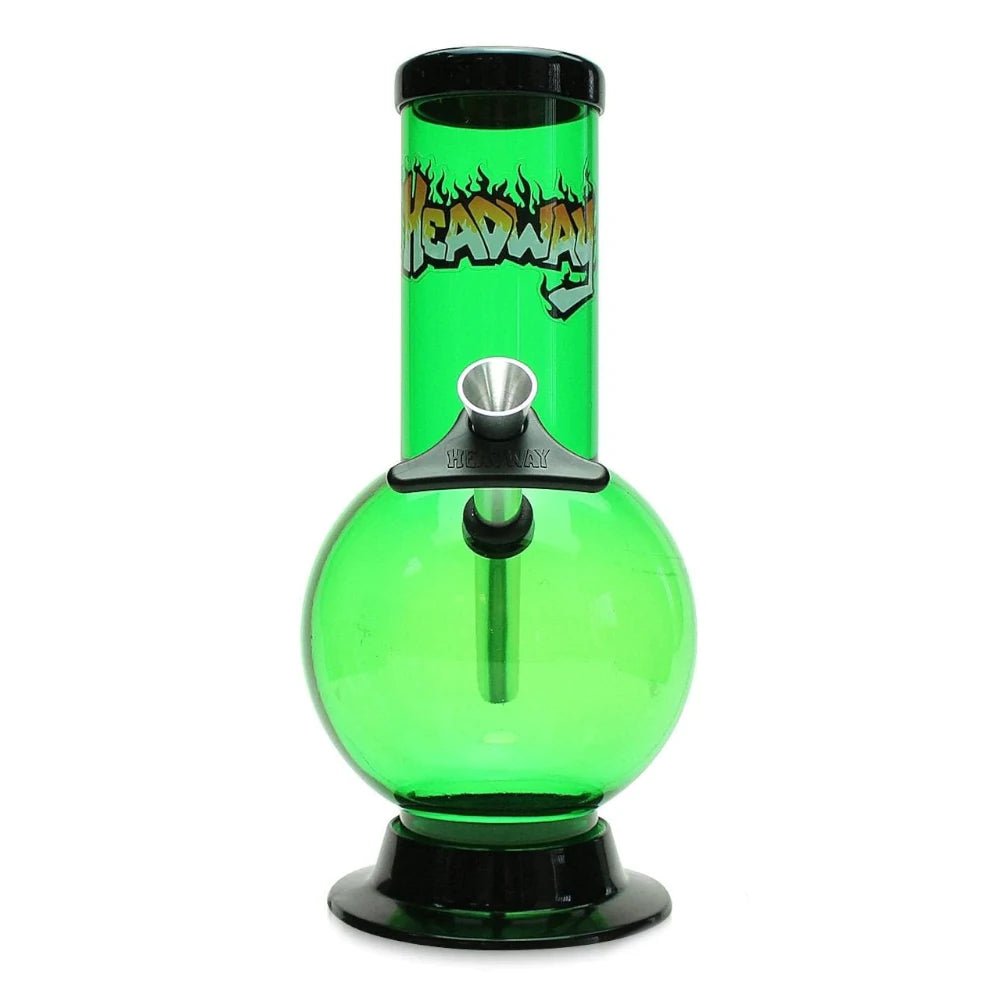 Fat Buddha Glass Bong Green 8 Inch Bubble Plastic Bpong