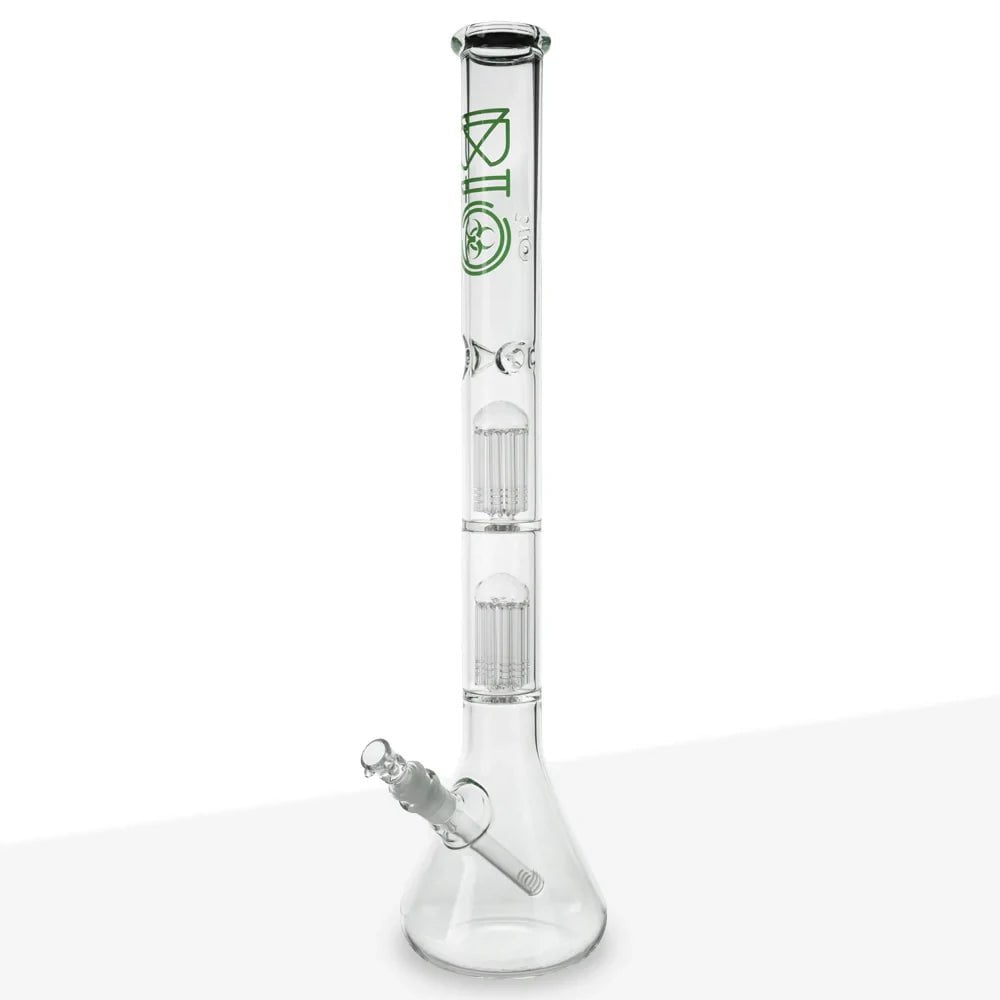 Biohazard Bong Green BIO Double Tree Beaker Bong