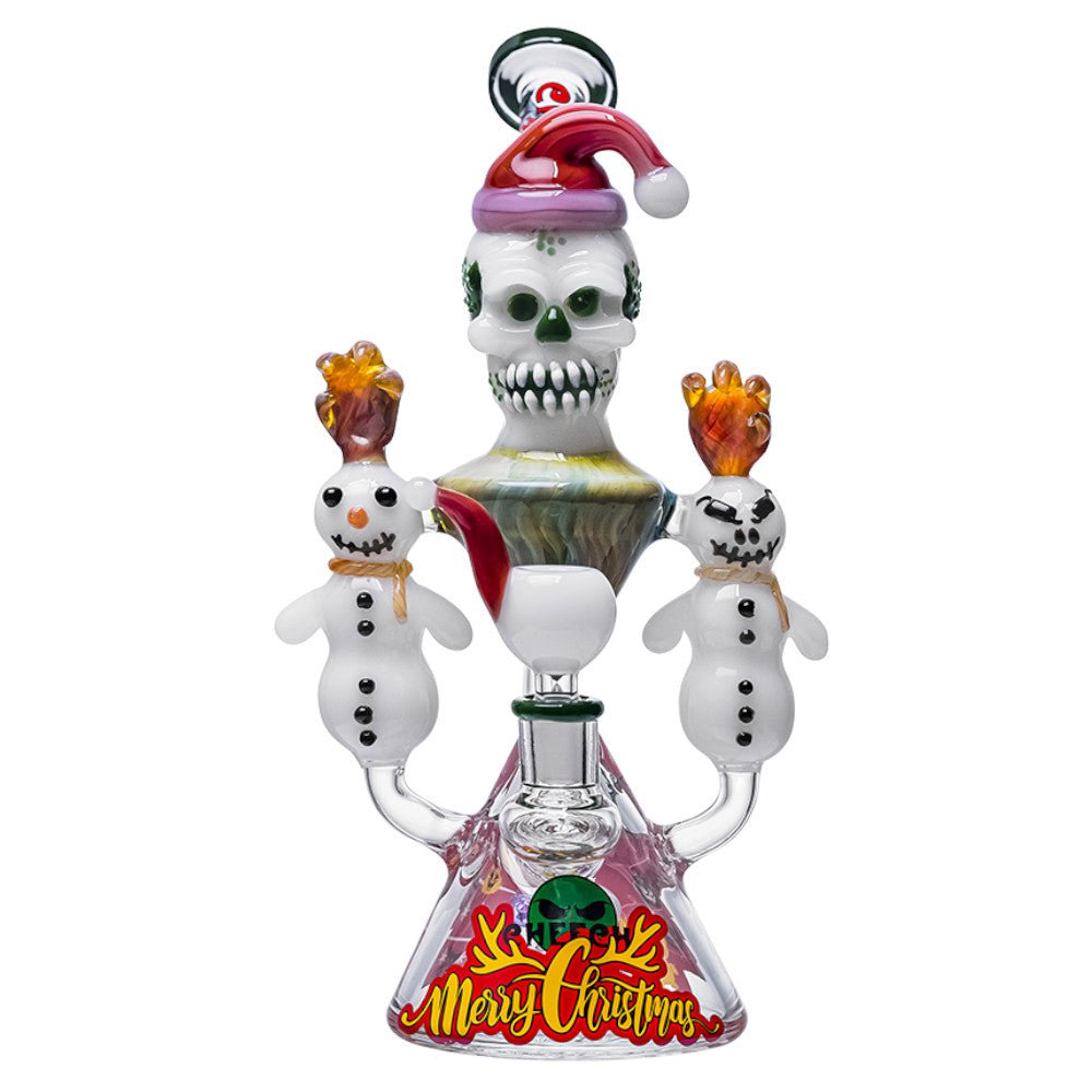 Cheech Glass Bong Green Christmas Miracle Bong