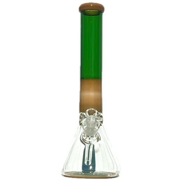 Fat Buddha Glass Bong Green Classy Beaker Bong