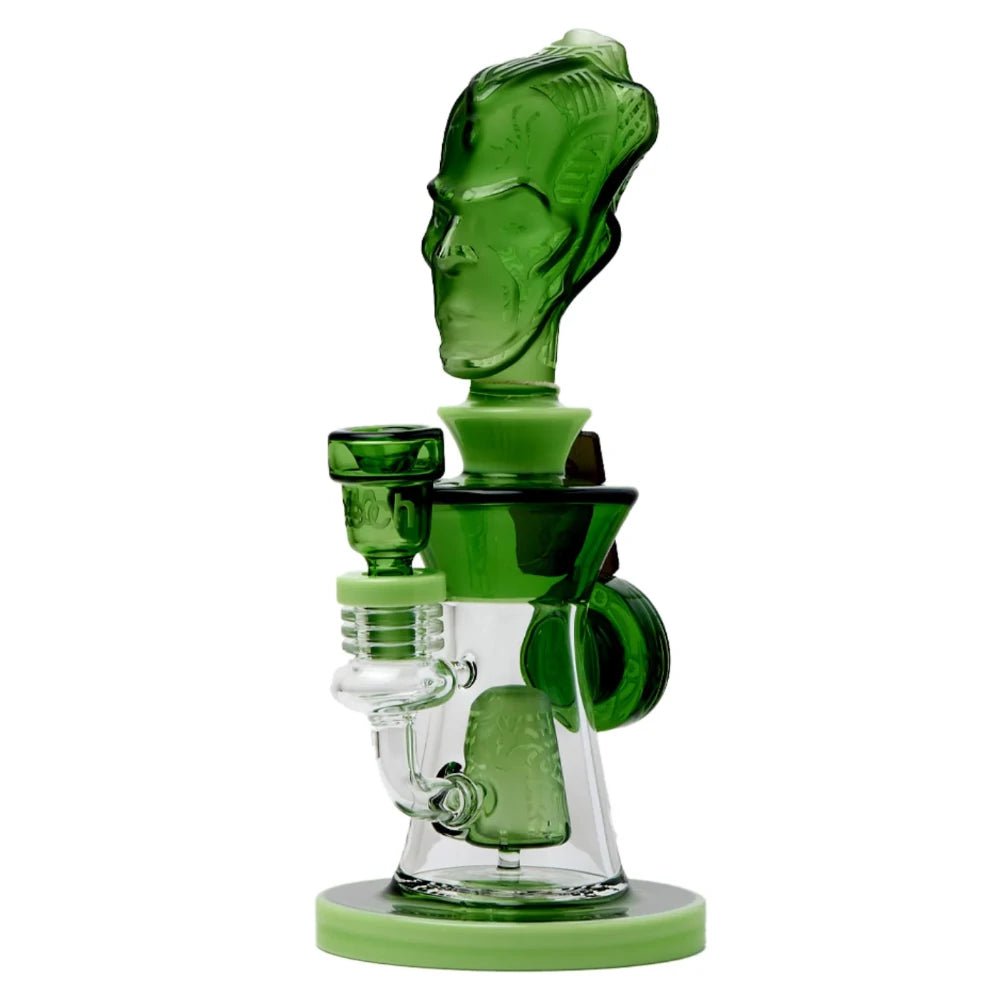 Cheech Glass Bong Green Conscious Guru Water Pipe