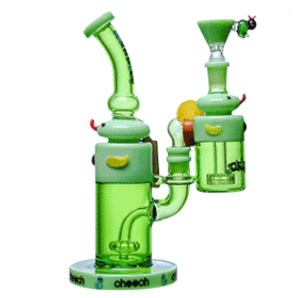 Cheech Glass Bong Green Cool Duck Water Pipe