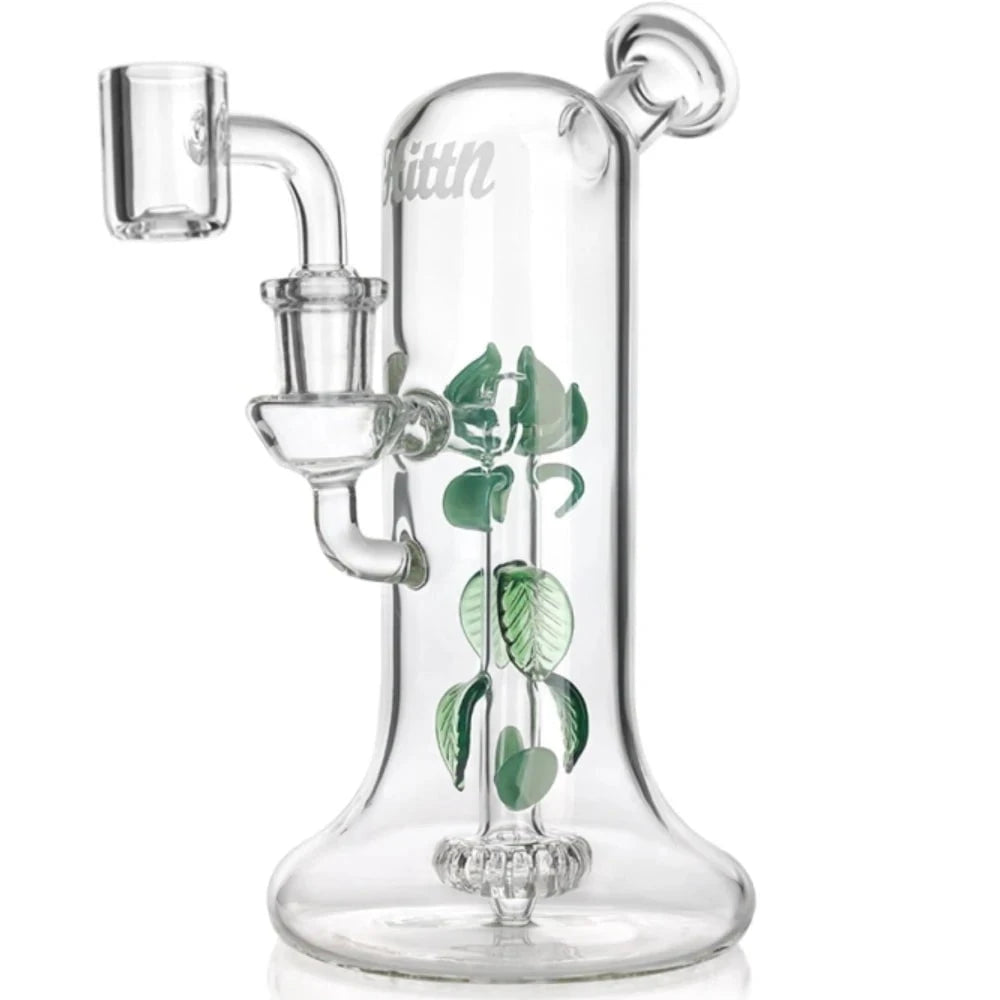 HITTN Bong Green Flower Dab Rig