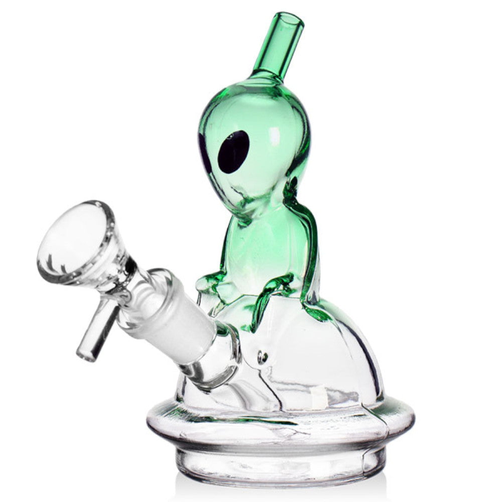 Fat Buddha Glass Bong Green Interstellar Traveler Bong