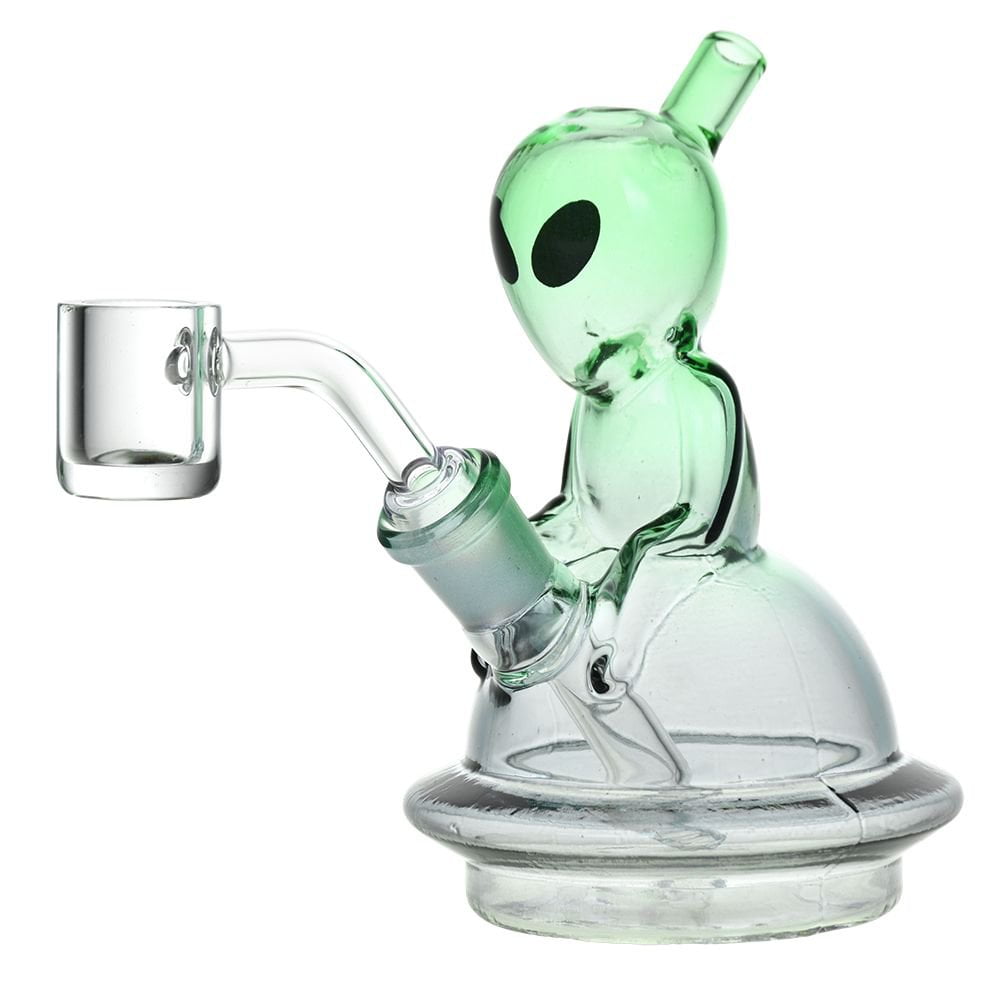 Fat Buddha Glass Bong Green Interstellar Traveler Dab Rig