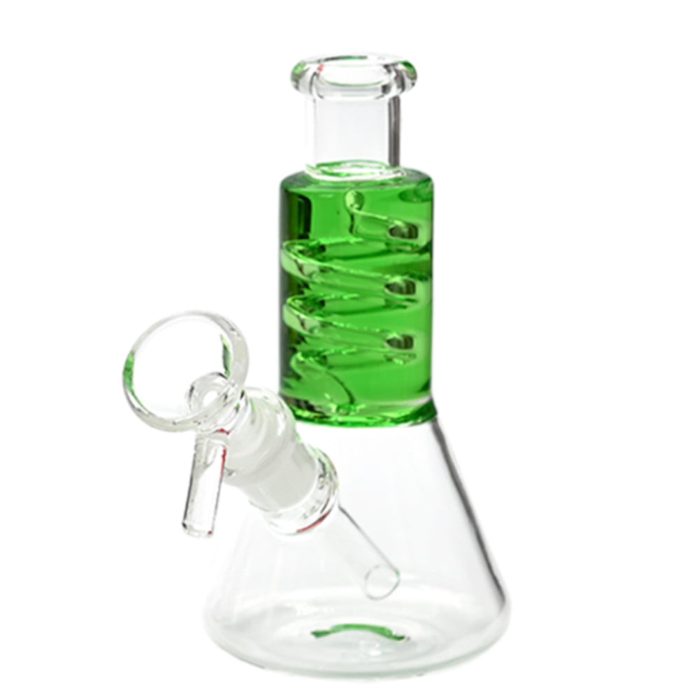Fat Buddha Glass Bong Green Mini Freeze Beaker Bong