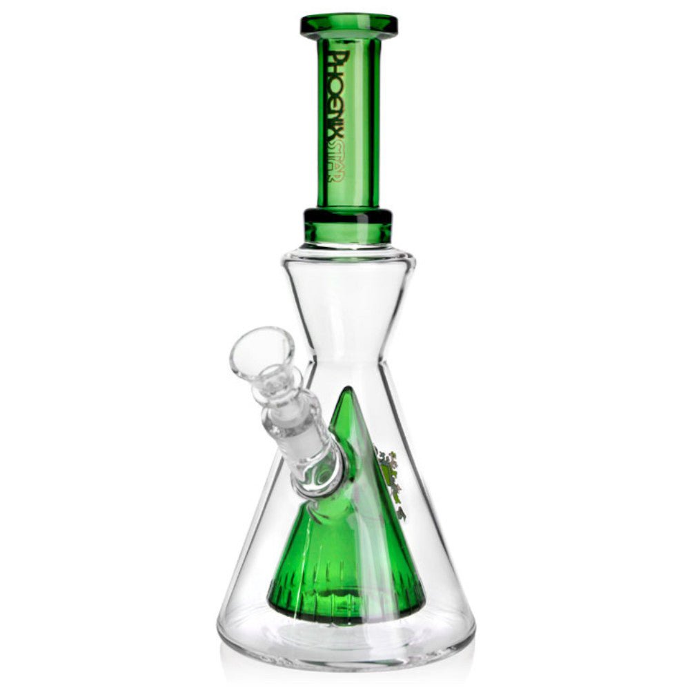 Phoenix Bong Green Pyramid Disc Bong