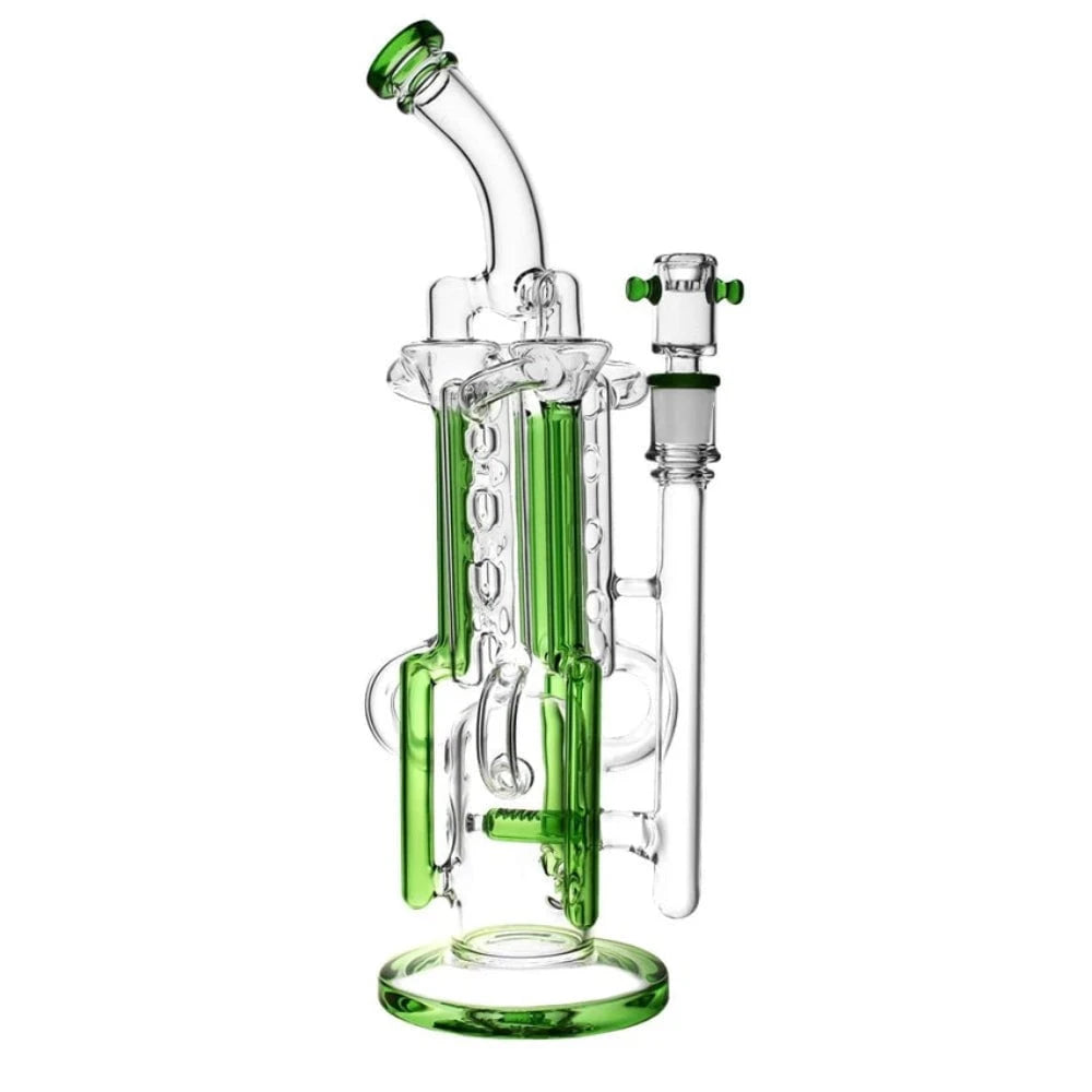 Pulsar Bong Green Space Station Recycler Bong