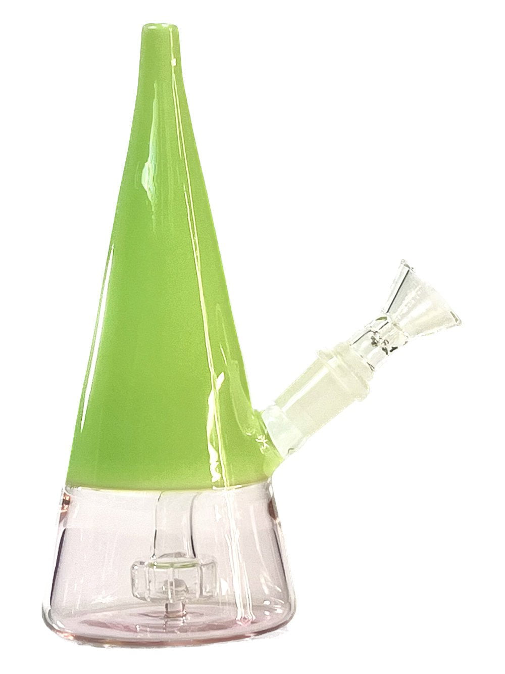 Fat Buddha Glass Bong Green Steeple Bong