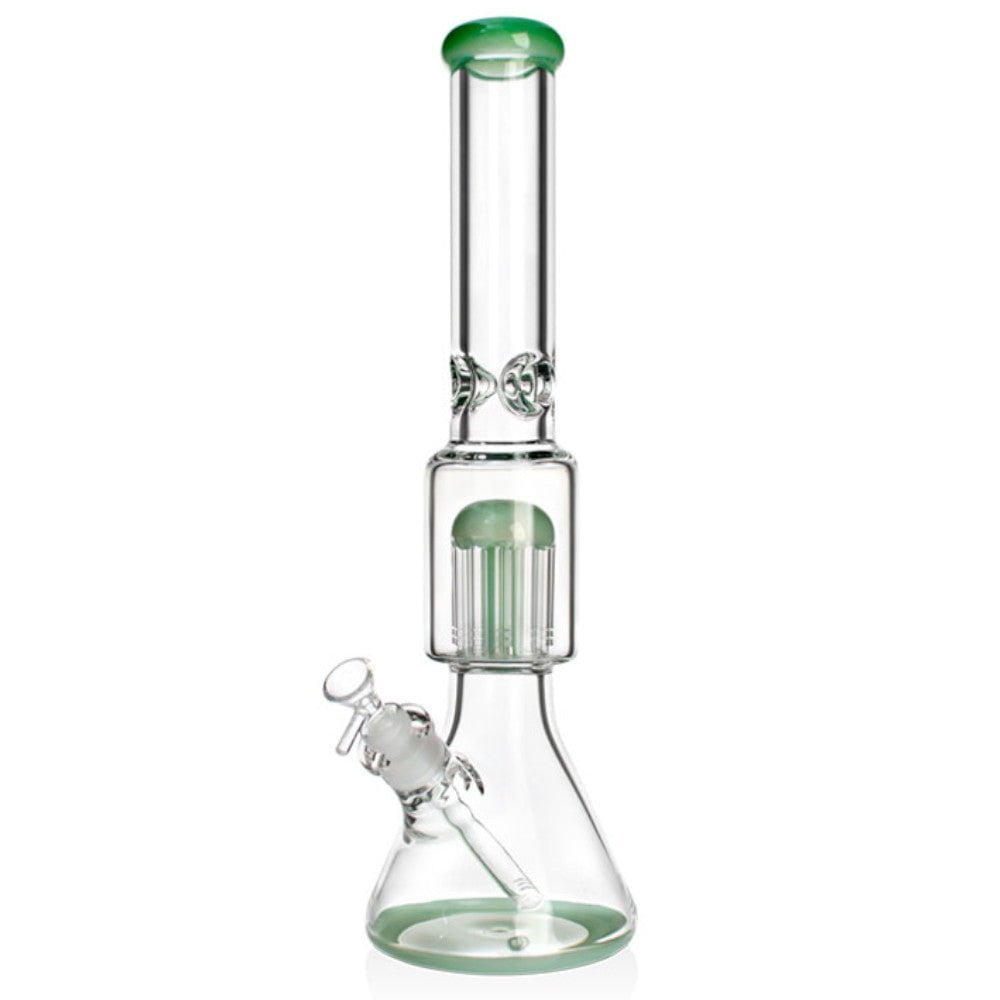 Fat Buddha Glass Bong Green Tree Beaker Bong