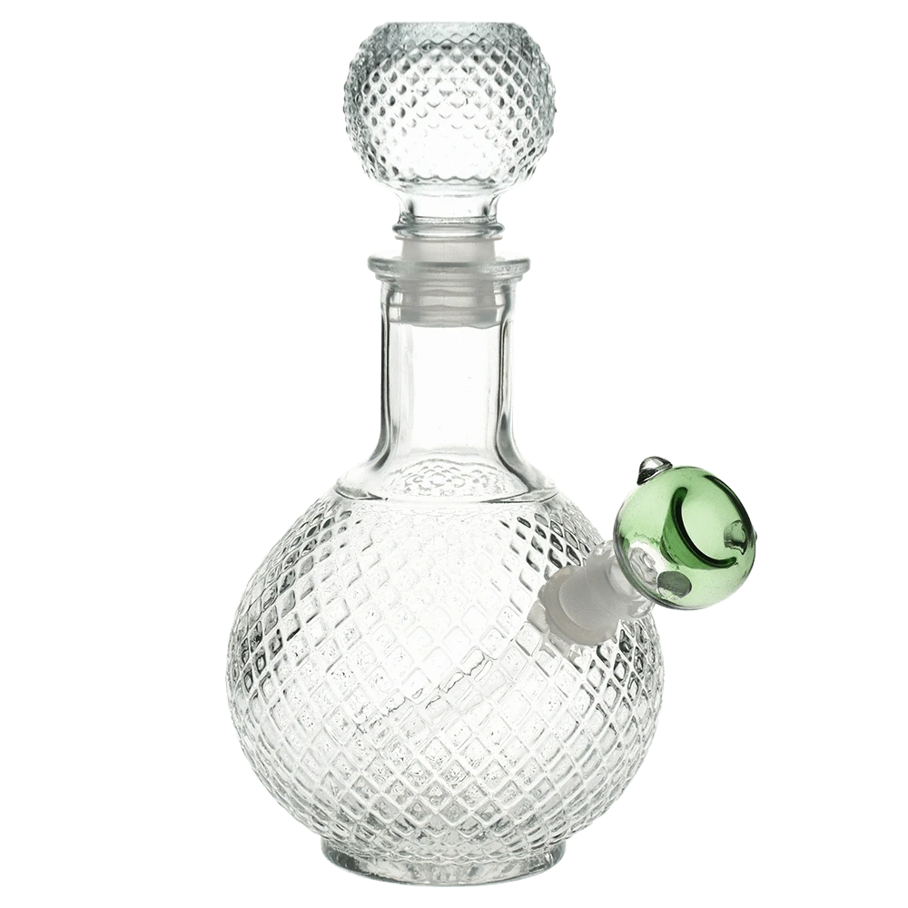 Fat Buddha Glass Bong Green Vintage Cruet Decanter Bong