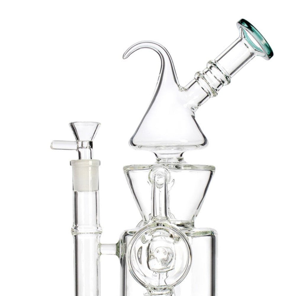 Fat Buddha Glass Bong Headphone Recycler Bong