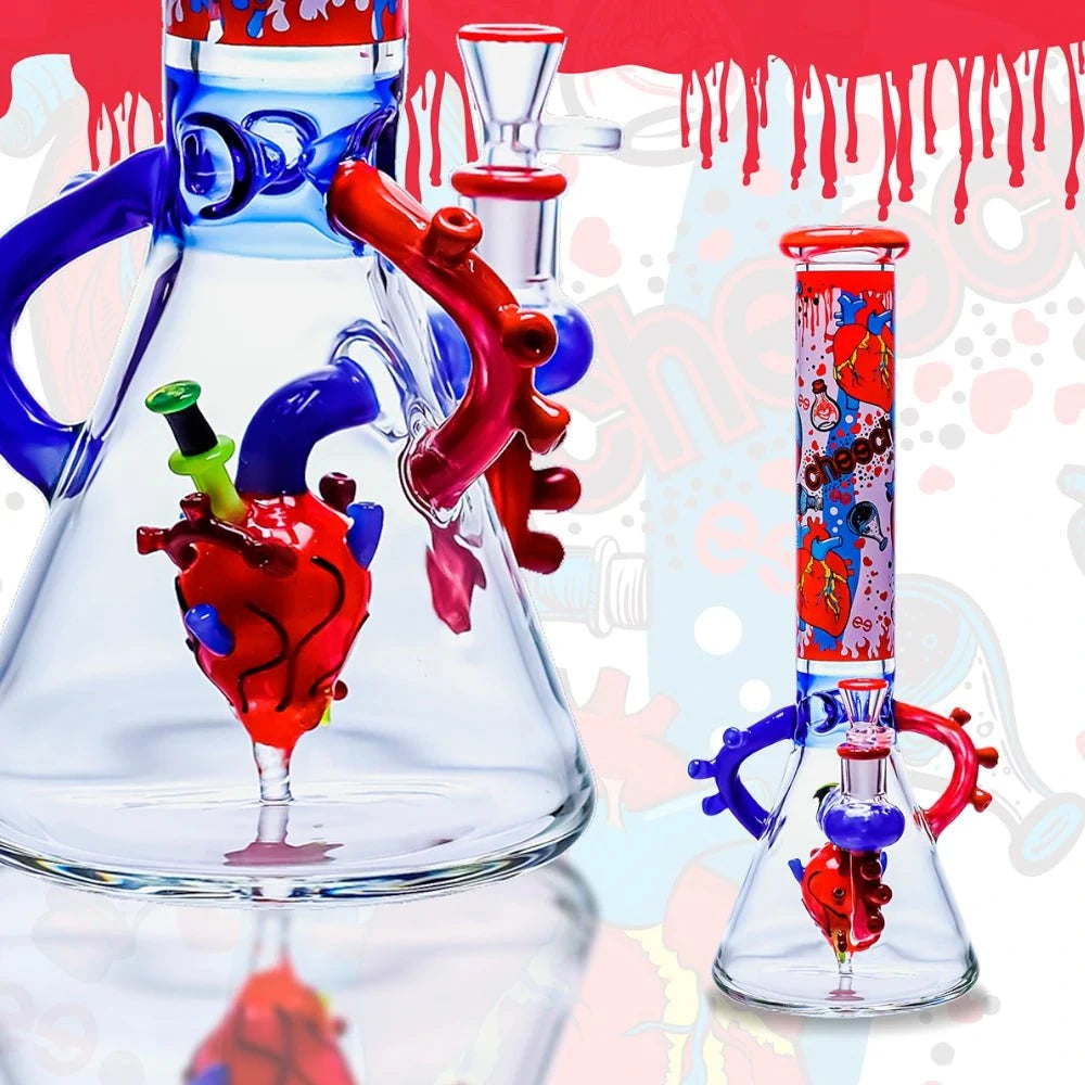 Cheech Glass Bong Heartfelt Beaker Bong