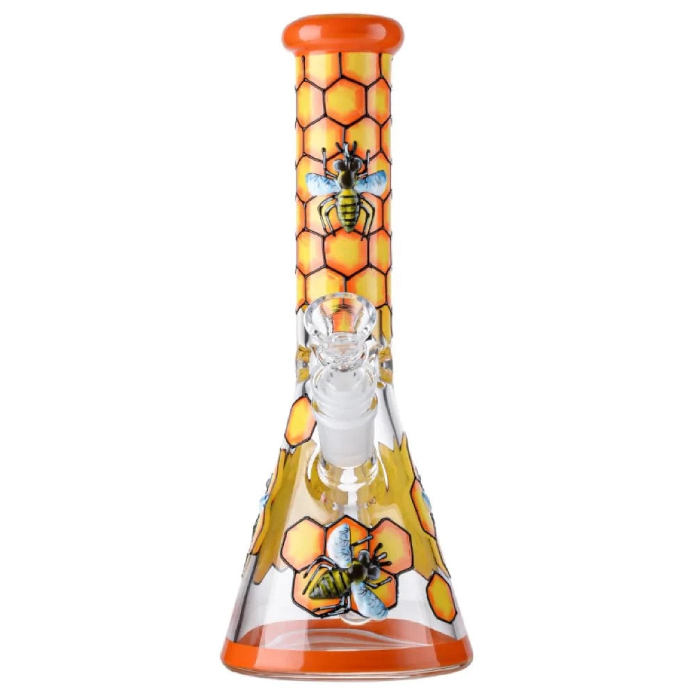 Fat Buddha Glass Bong Honeybee Beaker Bong