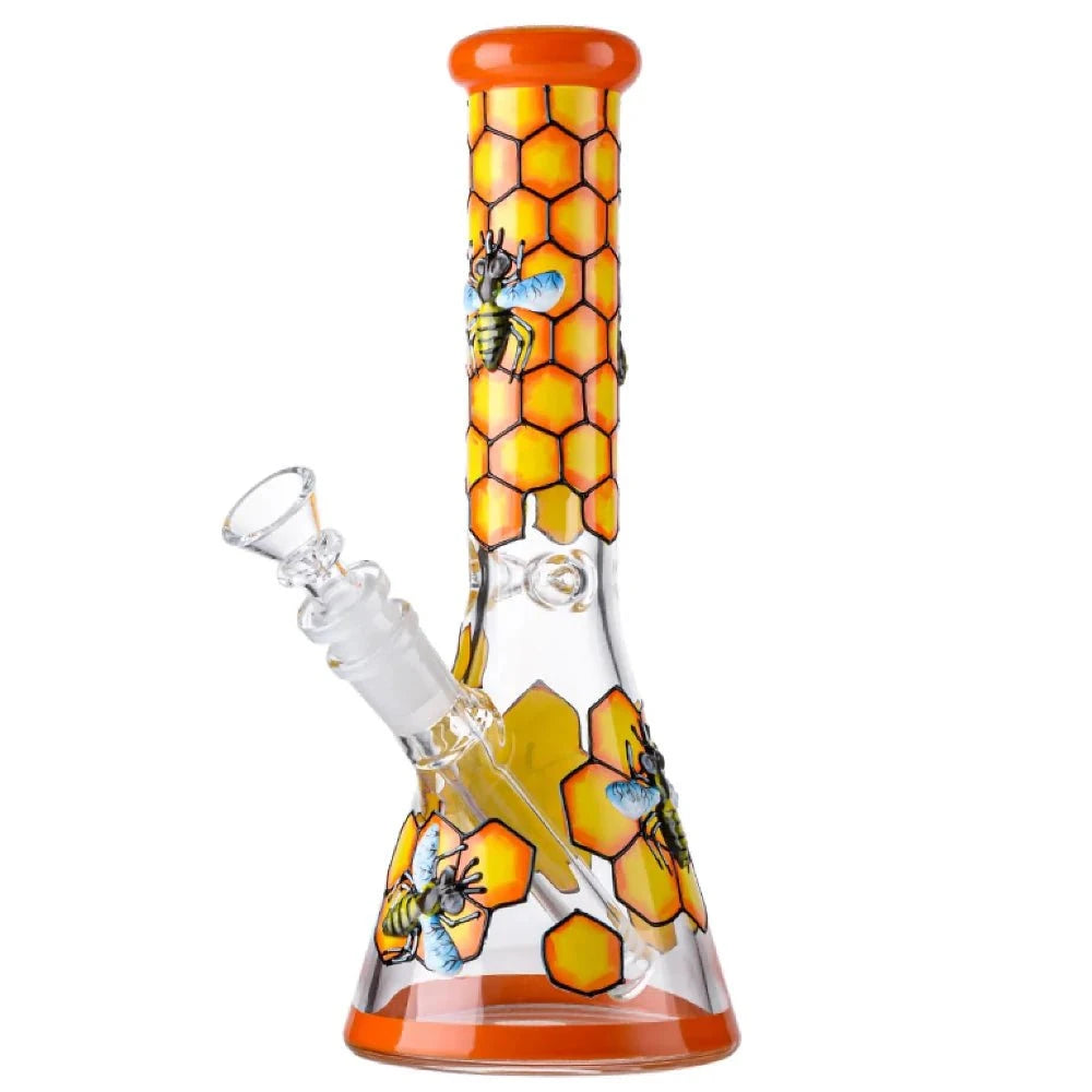 Fat Buddha Glass Bong Honeybee Beaker Bong