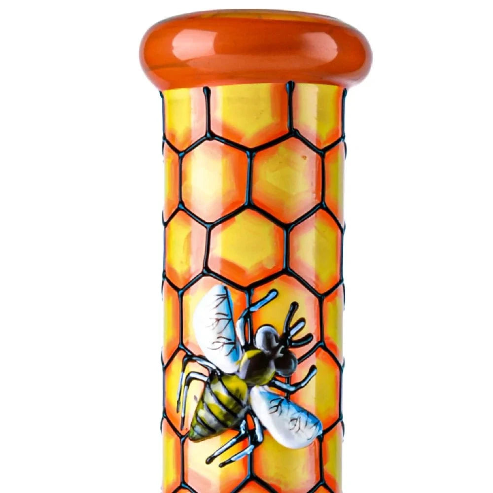 Fat Buddha Glass Bong Honeybee Beaker Bong
