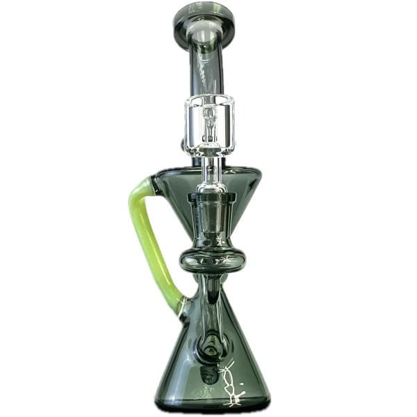 Fat Buddha Glass Bong Hourglass Recycler Dab Rig