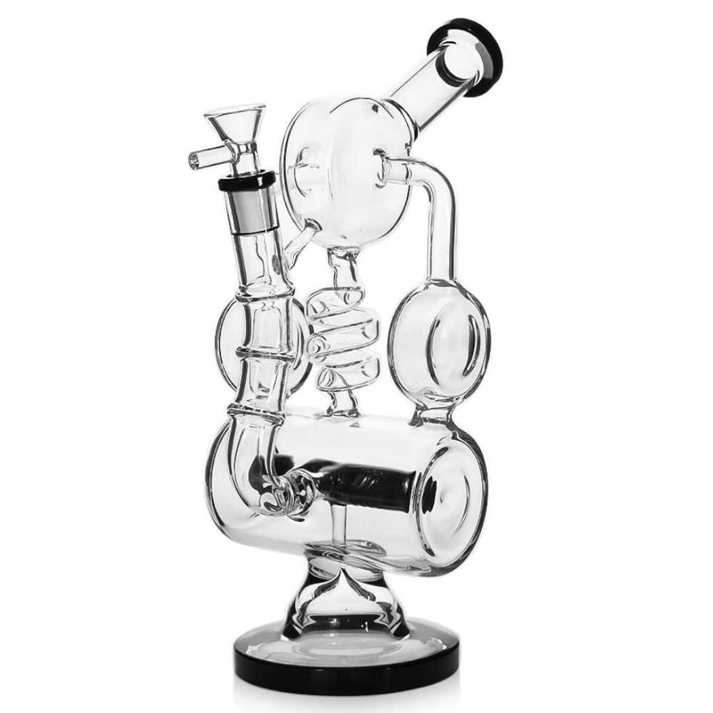Fat Buddha Glass Bong Inline Recycler Bong