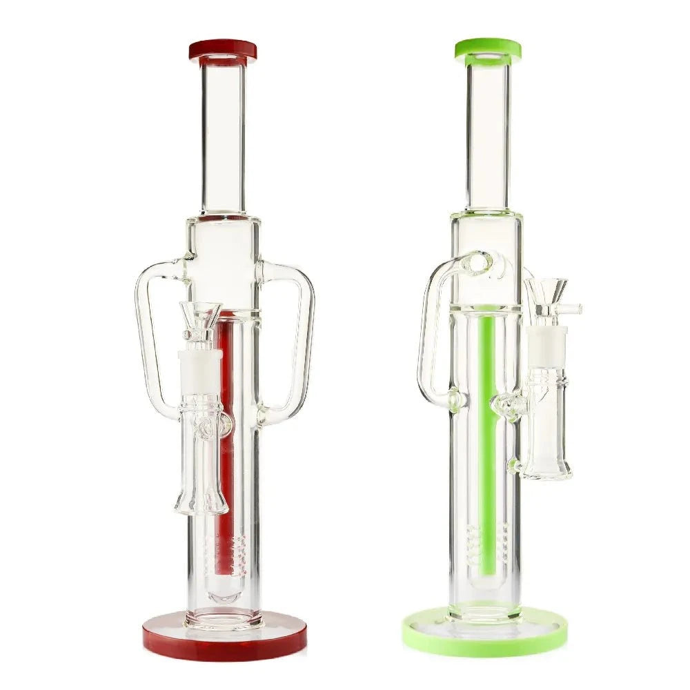 Fat Buddha Glass Bong Inline Recycler Water Pipe