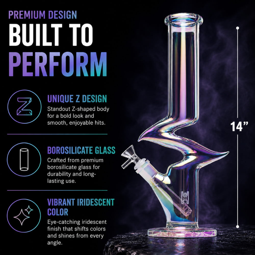Human Grade Bong Iridescent Zing Bong