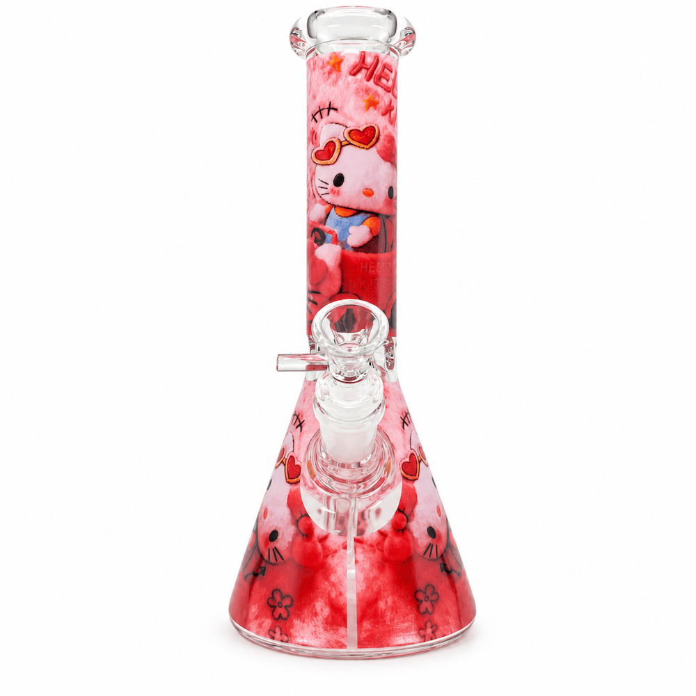 Fat Buddha Glass Bong Kind Kitty Beaker Bong