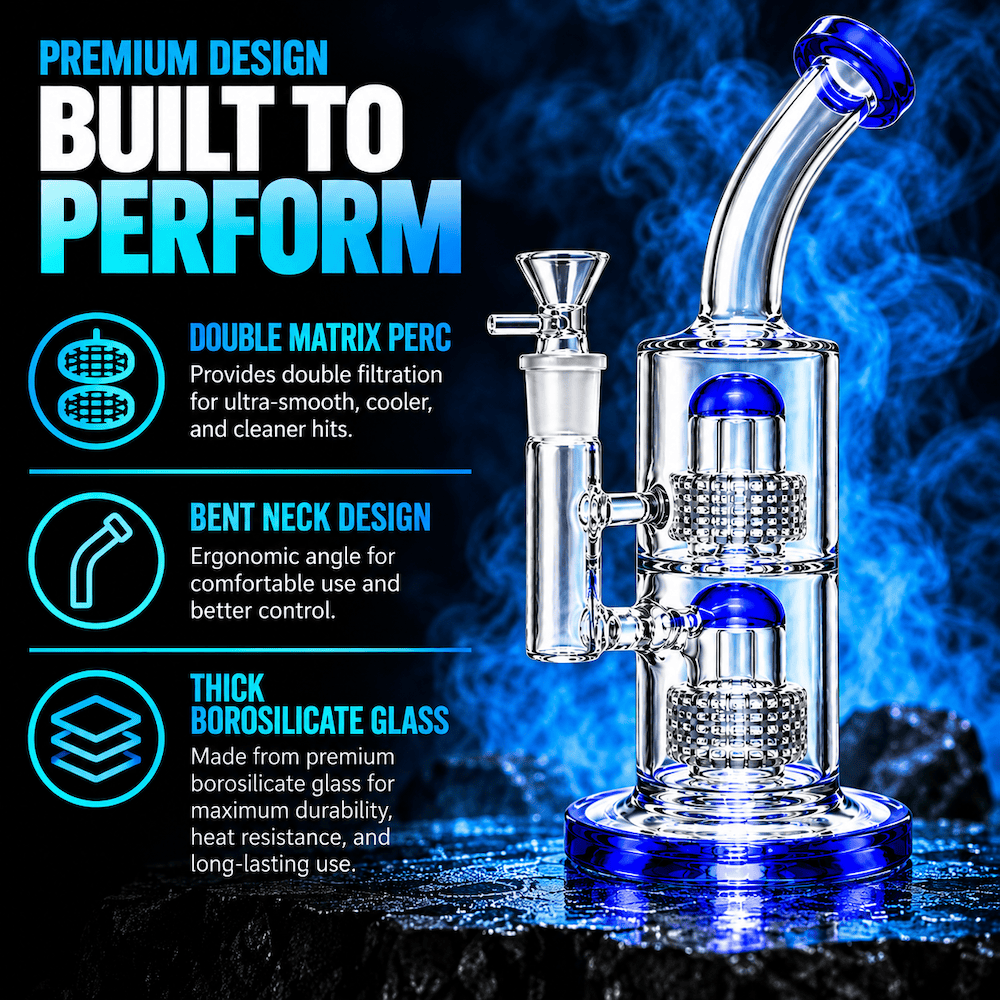 Fat Buddha Glass Bong Matrix Lean Back Bong