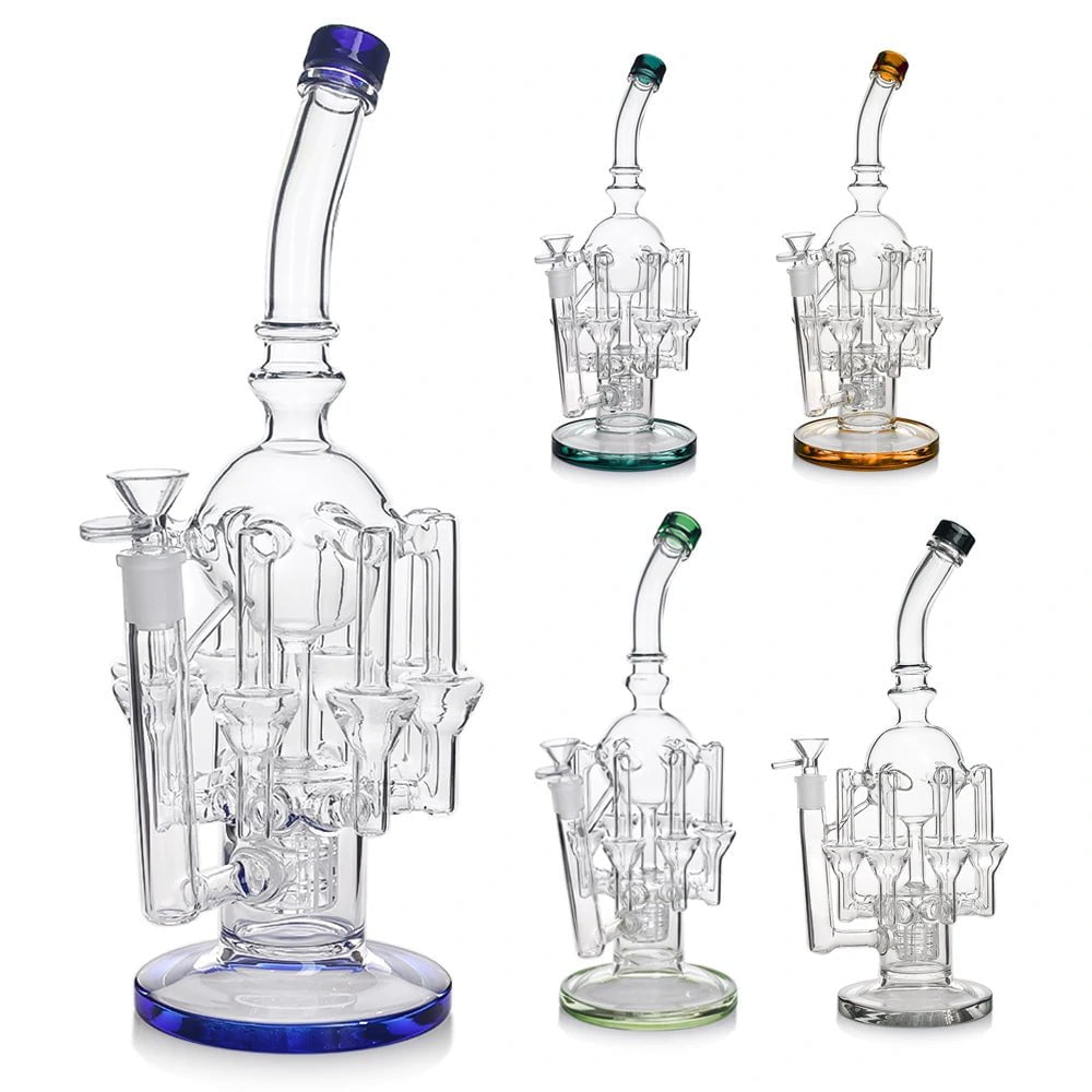 Fat Buddha Glass Bong Matrix Recycler Bong