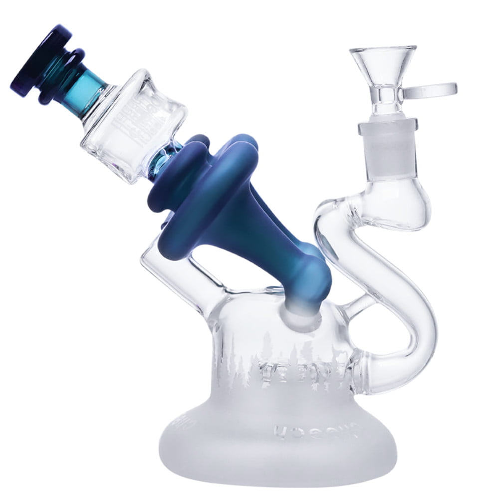 Cheech Glass Bong Matte Mushroom Recycler Bong