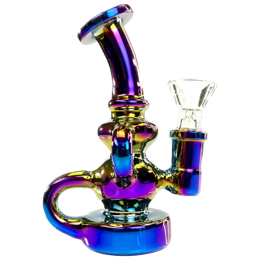Fat Buddha Glass Bong Mini Electro Recycler Bong