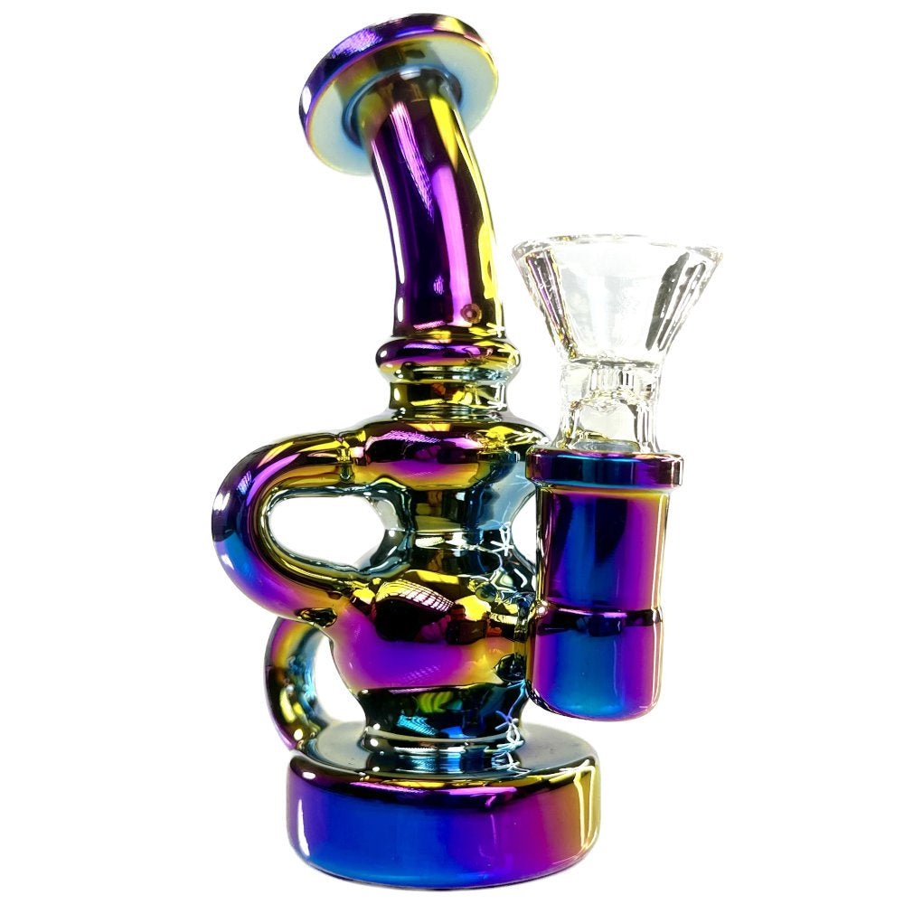 Fat Buddha Glass Bong Mini Electro Recycler Bong