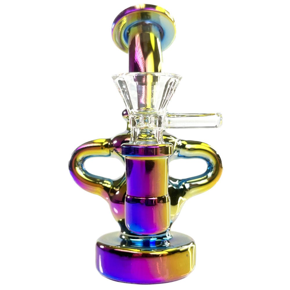 Fat Buddha Glass Bong Mini Electro Recycler Bong
