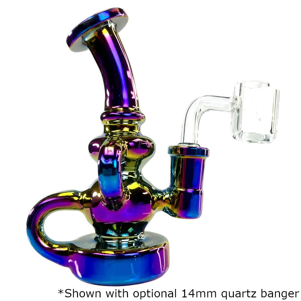 Fat Buddha Glass Bong Mini Electro Recycler Bong