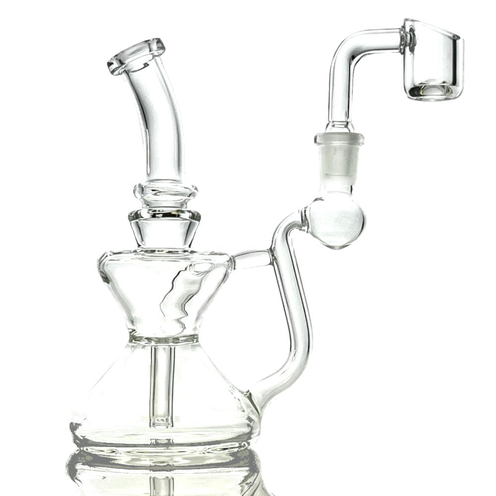 Fat Buddha Glass Bong Mini Recycler Dab Rig