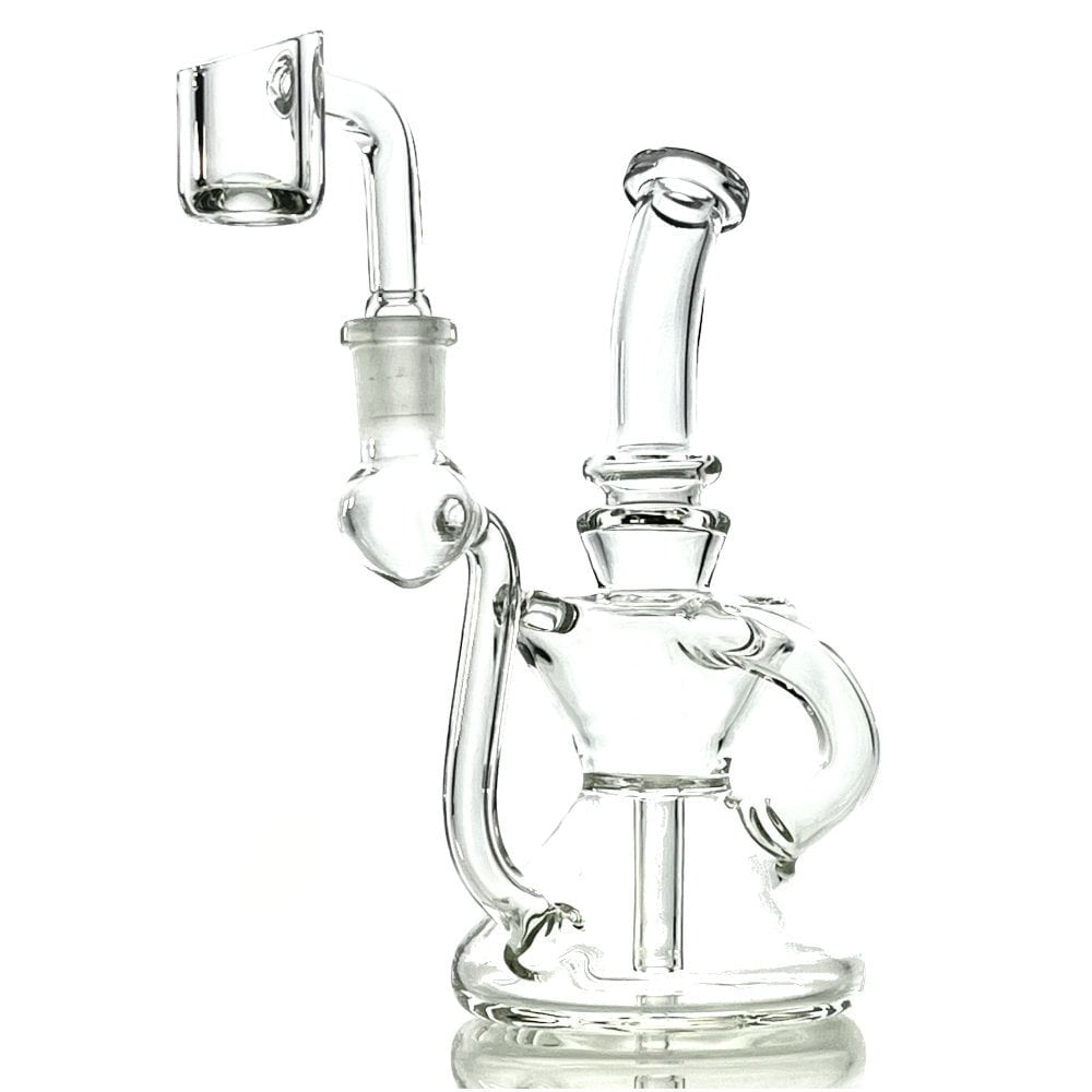 Fat Buddha Glass Bong Mini Recycler Dab Rig